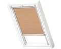 VELUX Dachfenster Wabenplissee apricot mit grauem Alu-Rahmen solarbetrieben FSC