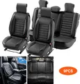 VEVOR-Sitzbezüge, universelle Autositzbezüge, komplettes Sitzset, Vorder- und Rücksitz, 9-teiliger Kunstleder-Sitzbezug, halbgeschlossenes Design, abnehmbare Kopfstütze und Airbag-kompatibel