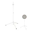 Relaxdays Dartständer für Dartscheibe, höhenverstellbar, 147-210 cm, Dartboard Halterung für Steeldarts & E-Darts, weiß