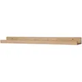 Levandeo® Bilderleiste, Bilderleiste Eiche Braun L70cm MDF Holz Wandregal Schmal Wanddeko 70 cm
