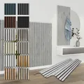 Hexim Wanddekoobjekt APH10 (Akustikpaneele 138,5x60cm - flexible Lamellenwand Holz MDF Wandpaneele Lamellenverkleidung Wandverkleidung Innendekoration schalldämmend (1 Paneel / 0,83 m² Chicago Concrete - APH10), APH10 - Chicago Concrete