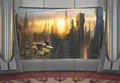 Komar Fototapete STAR WARS Coruscant View - Größe 368 x 254 cm, glatt, bedruckt, Kinderzimmer