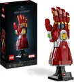 LEGO Marvel Iron Mans Nano Handschuh, Baubares Iron Man-Modell mit Infinity-Steinen aus leuchtende Bausteinen, inspiriert von „Avengers: Endgame“, Sammlerstück für Erwachsene 76223