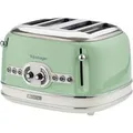 Vintage 4-Schlitz-Toaster 156 hellgrün, 1.600 Watt, für 4 Scheiben Toast