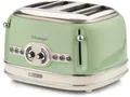 Ariete Toaster Vintage, 4 kurze Schlitze, für 4 Scheiben, 1630 W, grün