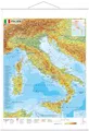 Italien physisch mit UNESCO Welterbestätten und Nationalparks - Wandkarte mit Metallbeleistung NEUE AUFLAGE: mit UNESCO-Welterbestätten und Nationalparks, Kleinformat