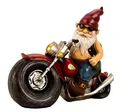 IKO Gartenzwerg Motorrad Zwerge für den Garten, Dekoration für die Terasse, Deko für den Balkon (Riesenzwerg)