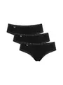 Sloggi Damen Unterhose 24/7 Cotton Lace Hipster , Baumwolle, Spitzen-Optik, 3-Pack, 44, Schwarz