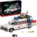 LEGO Icons Ghostbusters ECTO-1, großes Auto-Set für Erwachsene, Modellauto-Spielzeug, Geschenk zum Geburtsag für Männer, Frauen, Sie und Ihn, A... - Weiß