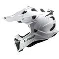 LS2 MX700 Subverter Evo II Solid, Motocrosshelm - Weiß - 3XL