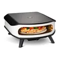 COZZE 17" Zoll Pizzaofen Gas mit drehbaren Pizzastein, Thermometer und Tür