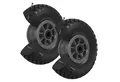 TRUTZHOLM Sackkarren-Rad 2xPU-Rad 260x85 mm zentrierte Nabe Ø 20 mm grau Vollgummi Bollerwagen (Spar-Set, 2 St), Witterungsbeständig
