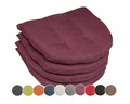 sunnypillow 4er Set Stuhlkissen 40x40 cm - Sitzkissen Stuhl 5cm dick - Sitzpolster für Stühle, Bänke in Haus und Garten - Indoor & Outdoor Auflage für Esszimmerstuhl oder Küche - Violett - Made in EU