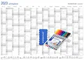 STAEDTLER Plakatkalender Lumocolor® Jahrsplaner 2025 Wandkalender, trocken abwischbar inklusive 8er Marker Set und Wischer