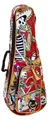 Gepolsterter, bunter Gigbag von Ortega im "El Muerto"-Design für Sopran-Ukulele