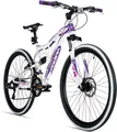 Bergsteiger Kodiak 26 Zoll Mountainbike, geeignet ab 150 cm, Scheibenbremse, Shimano 21 Gang-Schaltung, Vollfederung, Damen-Fahrrad & Mädchen-Fahrrad