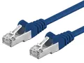 PremiumCord Netzwerkkabel, Ethernet, LAN & Patch Kabel CAT6a, 10Gbit/s, S/FTP PIMF Schirmung, AWG 26/7, 100 Prozent Cu, schnell flexibel und robust RJ45 kabel, blau, 7m