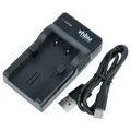 vhbw USB Ladegerät kompatibel mit Olympus Camedia C-5000 Zoom, C-470 Zoom, C-50 Zoom, C-60 Zoom Kamera Camcorder/Akku - Ladeschale, Ladeanzeige, 4,2 V