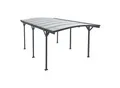Juskys Carport mit Bogendach 5x3 m – freistehende Überdachung aus Aluminium mit Doppelstegplatten