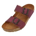 HAFLINGER Bio Andrea Leder Pantolette Sandale Rot (Country Bordeaux 1654), Gr 36