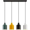 Lindby Pendelleuchte Tirane 9626193 Modern in Schwarz aus Metall 4-flammig E27 Wohnzimmerleuchte