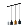 Lindby Pendelleuchte Tirane (Modern) in Schwarz aus Metall (4 flammig, E27) - Deckenlampe Esstischlampe Hängelampe Hängeleuchte Wohnzimmerleuchte