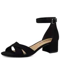 Tamaris Damen Sandalette mit Blockabsatz, schwarz, 39 EU