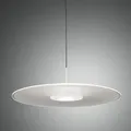 Anemone LED Pendelleuchte in Weiß mit sanft runden flachen Acrylschirm von Fabas Luce