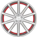 Corspeed Deville gunmetal / Undercut Color Trim weiss 9x20 ET35 - LK5/112 ML73.1 Alufelge grau