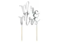 Cake-Topper Tortenschmuck Mr & Mrs silber Tortenschrift Hochzeit Torten-Deko