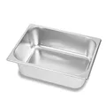 vertes GN Behälter 1/2 Gastro Norm Gastronorm (Edelstahl, 100mm Tief, Hygienisch, Rostfrei, Kratzfest, Temperaturbeständig von -40° bis +300°C, für Bain Marie und Vielseitigen Einsatz in Gastronomie)