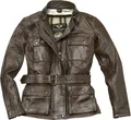 Black-Cafe London Madrid Damen Motorrad Lederjacke, braun, M