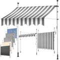 KESSER Klemmmarkise mit Handkurbel Balkon, Balkonmarkise ohne Bohren, UV-beständig höhenverstellbar wasserabweisend , Sonnenschutz, Terrassenüberdachung , einfache Montage