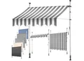 KESSER® Klemmmarkise mit Handkurbel Balkon, Balkonmarkise ohne Bohren, UV-beständig höhenverstellbar wasserabweisend , Sonnenschutz, Terrassenüberdachung , einfache Montage