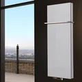 Badheizkörper Design Mirror Steel 5, 120x47 cm, 1458 Watt, weiß + Handtuchhalter