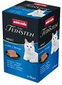 animonda vom Feinsten Katzenfutter für erwachsene Feinschmecker Katzen, Leckeres und gesundes Katzennassfutter Schale, mit Lachs + Shrimps, 6 x 100 g