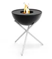 höfats Feuerkorb BOWL 57, 70 Feuerschale, (kippbarer Feuerkorb, Stahl emailliert, raucharme Feuerstelle mit Plancha Grillplatte und Grillrost nutzbar), langlebiges Produkt