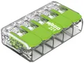 WAGO 221-425 221 Verbindungsklemme flexibel: 0.14-4 mm² starr: 0.2-4 mm² Polzahl: 5 25 St. Transparent, Grün