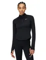 Nike Damen Tempo Df Hz Tp T-Shirt, Black/Reflective Silv, S