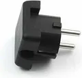 Bachmann - Netzanschluss - 2-polig (S) abgewinkelt / flach 16 A - Schwarz (911.170)