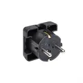 BACHMANN Schutzkontaktstecker, schwarz flach / 911.170