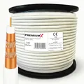 Premium X PROFI PRO PPC Koaxialkabel 100m – 5-fach geschirmt, 135 dB, Voll-Kupfer Sat Kabel, Antennenkabel Class A, für DVB-S/S2, DVB-C, DVB-T, BK Anlagen, Full HD UHD 4K