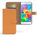 Tasche für Samsung Galaxy Grand Prime Case Wallet Schutz Hülle Cover Orange