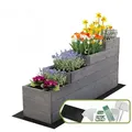 Modo24 Hochbeet ZP07 Kräuterbeet, Gartenbeet, Pflanzkasten, Blumenbeet, Gemüsegarten, für Garten und Terrasse, Kiefernholz Massivholz, Höhe 36 cm, 3 Farben beige|grau 30 cm x 54 cm x 120 cm