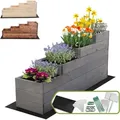 MODO24 Hochbeet Holz, Pflanzkasten, Massivholz, Kiefer, Kräuterbeet, Blumenkasten, Garten, Terrasse, 54x30x120 cm, Grau, ZP07 - Grau