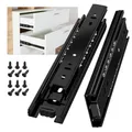 AOLISHENG Schubladenschienen Vollauszug 350mm Schwerlastauszug mit 45 kg Tragkraft für Küchenschränke und Möbel,Schwarz,1 Paar(2er Set)