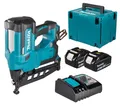 Makita DBN600RTJ Akku-Stauchkopfnagler mit 2 x Akku 5 Ah und Ladegerät im Makpac