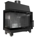 KRATKI SIMPLE Rechter Stahl-Luftkamin 6 kW Ø 150 schwarze Auskleidung