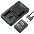 ENEGON NP-W126S/NP-W126 akku (2 Stück) und Dual USB Ladegerät für Fujifilm X100V, X100VI, X-M5 und Fuji X-T1/T3/T30/T100, X-A1 X-E1 X-E2 X-E3 X-M1 X-Pro1 HS30EXR HS35EXR HS50EXR