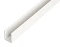 ALBERTS U-Profil PVC-U weiß 1000x18x10 mm Materialstärke 1 mm lichte Breite 16 m